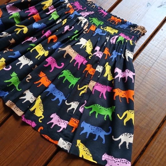 H&M XS/S black rainbow leopard cat print mini skirt - Picture 4 of 7